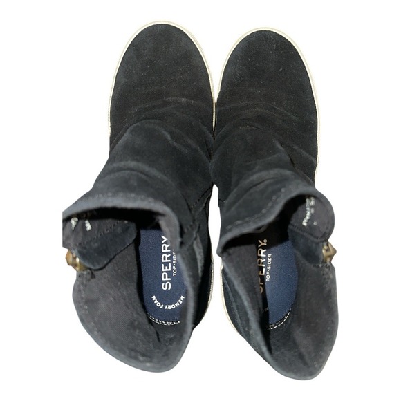 Sperry Black Crest Zone High Top Suede Sneaker Bootie, Size 8.5 - Picture 5 of 6